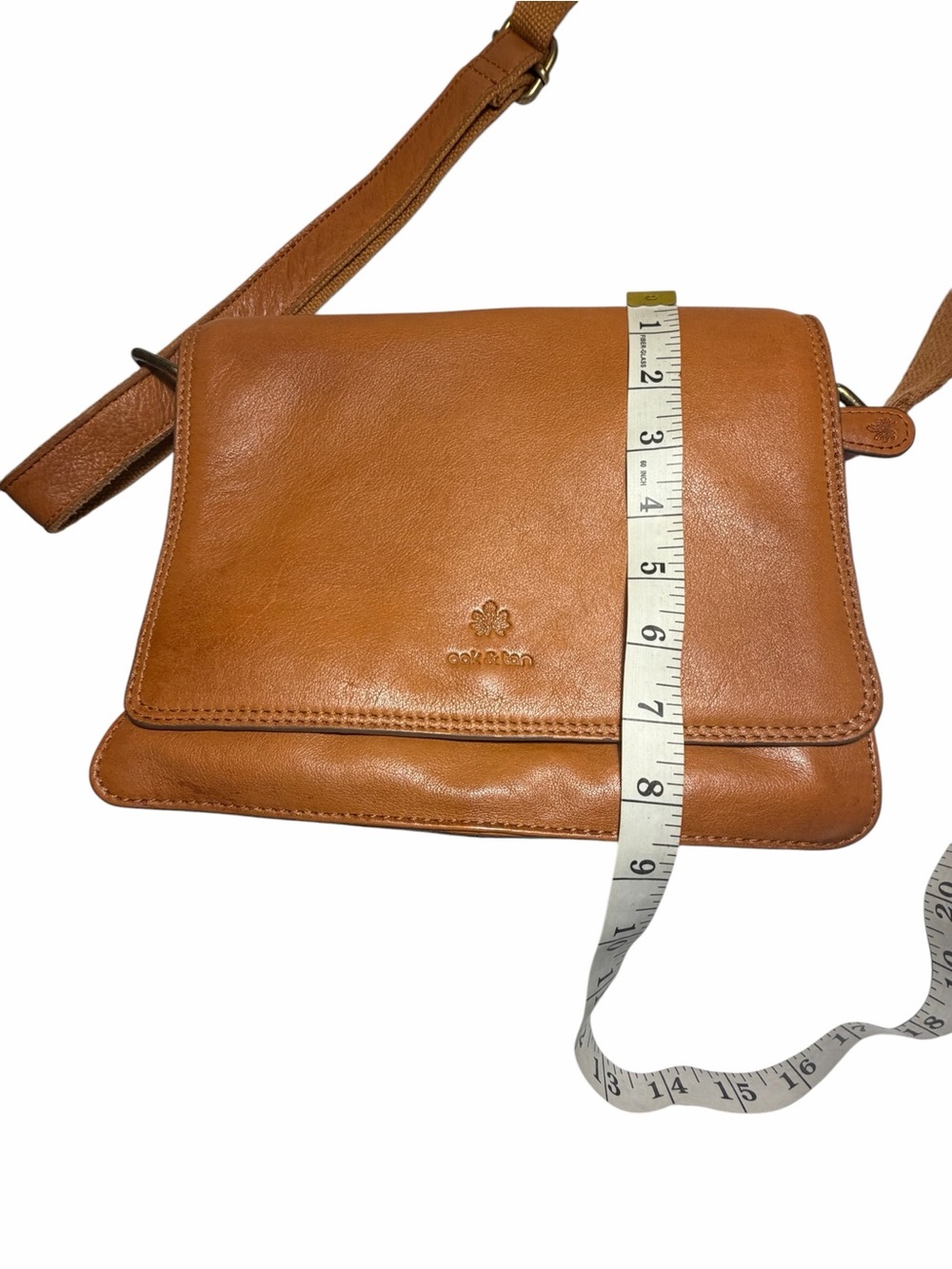 Oak & Tan Leather Crossbody Bag - Picture 8 of 16